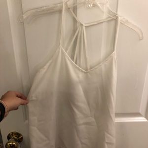 White racer back tank